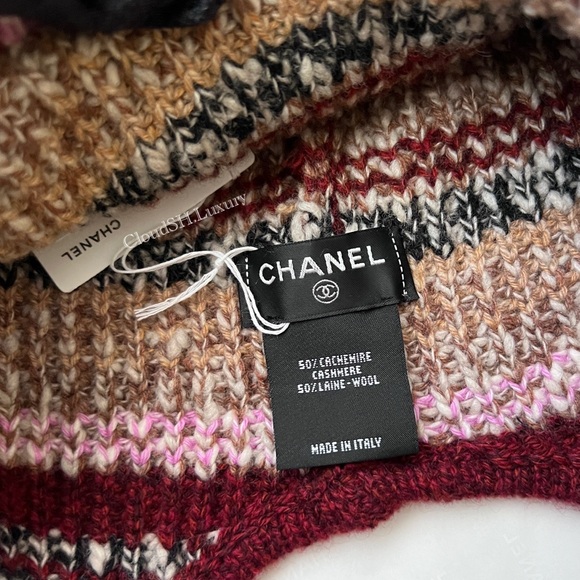 ❌❌BN Chanel 24N CC Logo Ear Warmer Pink Cashmere Beanie - Picture 4 of 8